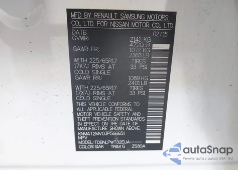 2018 Nissan Rogue S from USA, damaged, VIN KNMAT2MV0JP566651